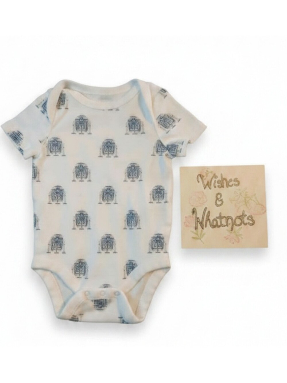 Baby Gap Star Wars Bodysuit 0-3 Months White Death Star Graphic Infant Romper
